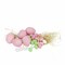 Gordon 32013884 3.25 in. Pastel Pink, Green &#x26; White Painted Floral Spring Easter Egg Ornaments, Set of 29